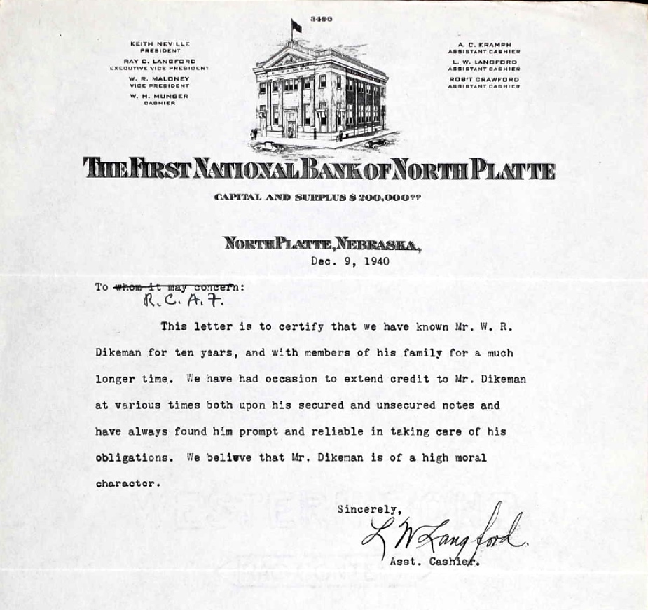 Letter of recommendation