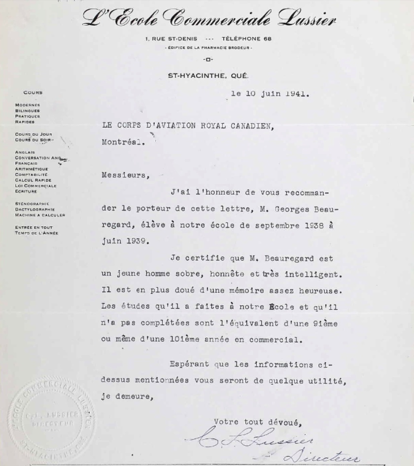 Letter of recommendation