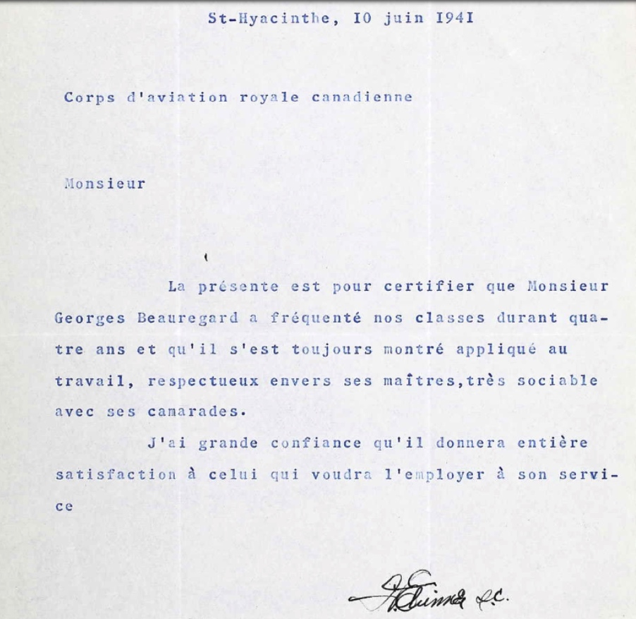 Letter of recommendation