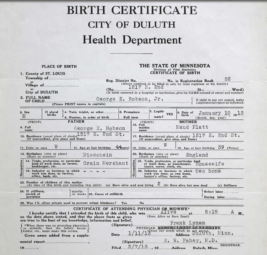 Birth Certificate