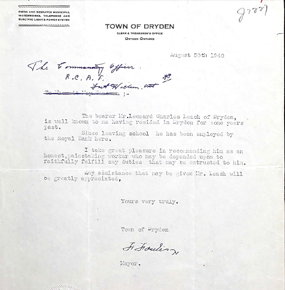 Letter of recommendation