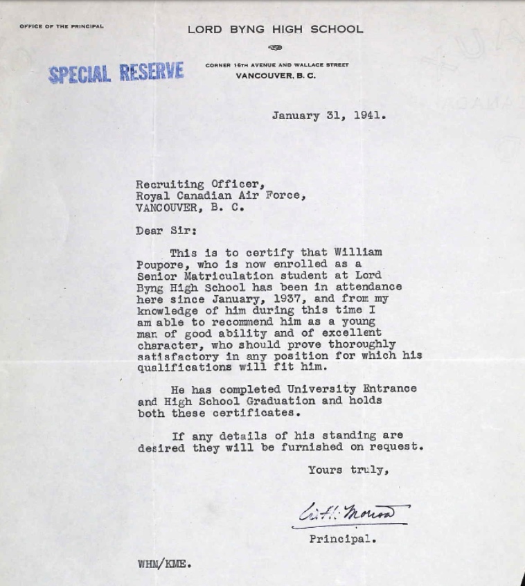 Letter of recommendation