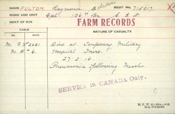 Circumstances of Death Registers