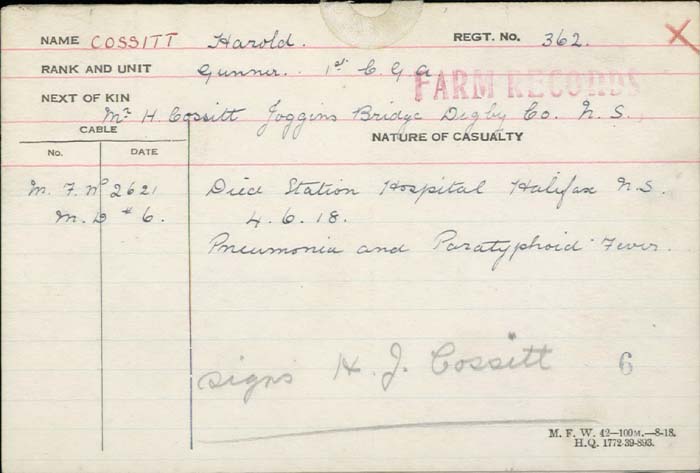 Circumstances of death registers