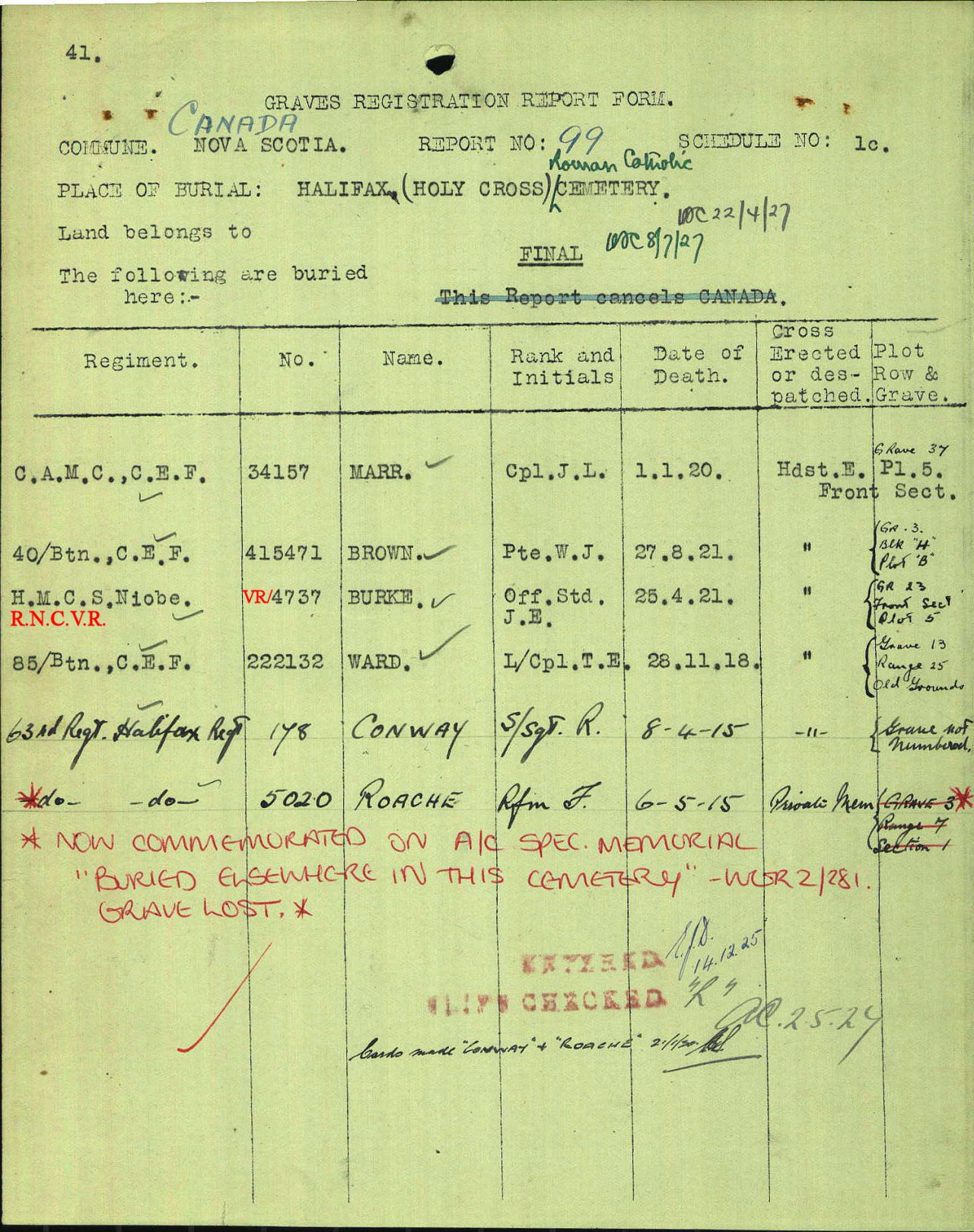 Graves Registration Form