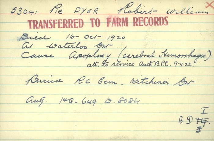 Circumstances of death registers