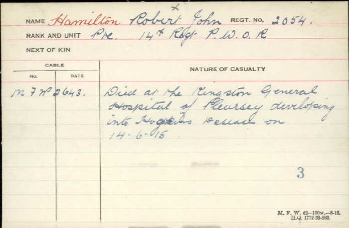 Circumstances of death registers