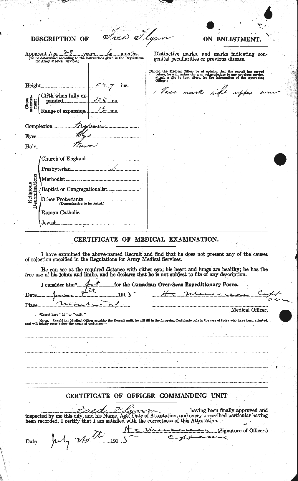 Attestation Paper (back)