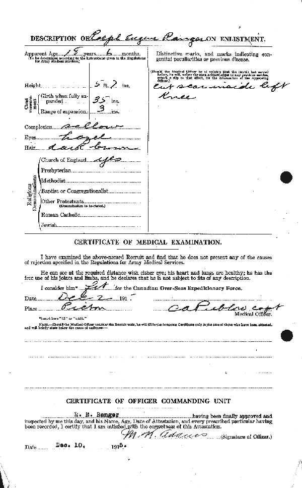 Attestation Papers (Reverse)