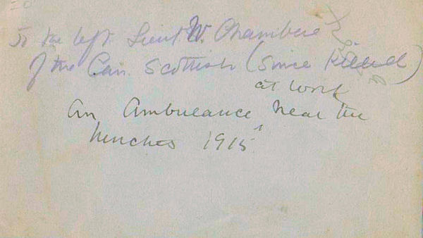 Reverse of Post Card