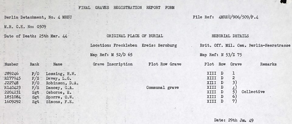 Graves Registration Form