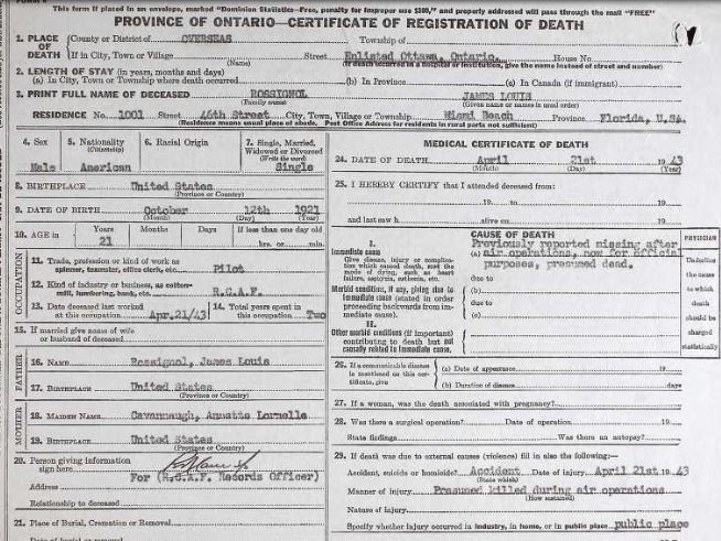 Circumstances of death registers