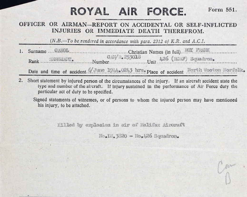 Notification of death