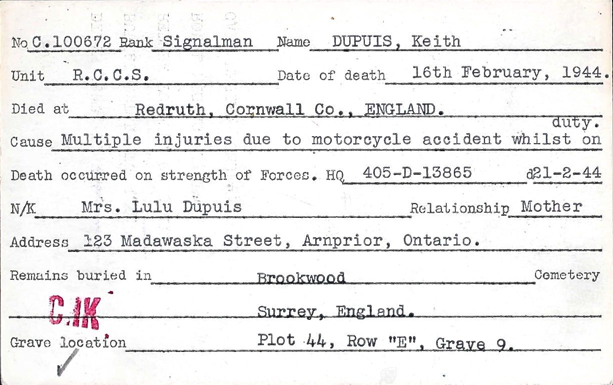 Circumstances of death