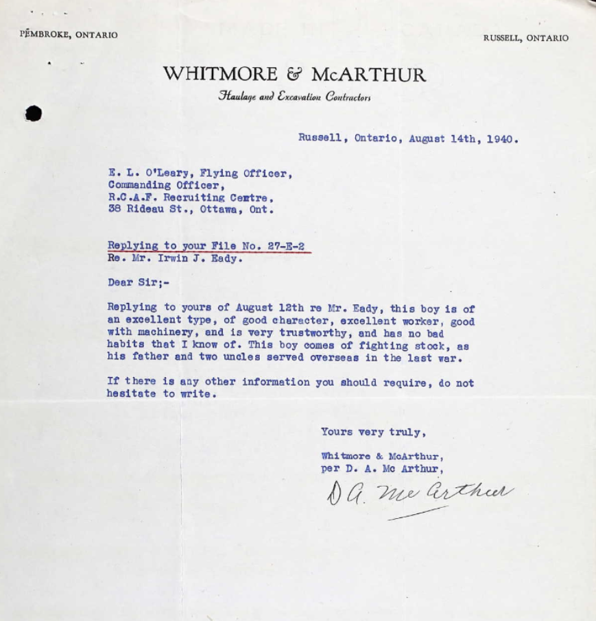 Letter of recommendation