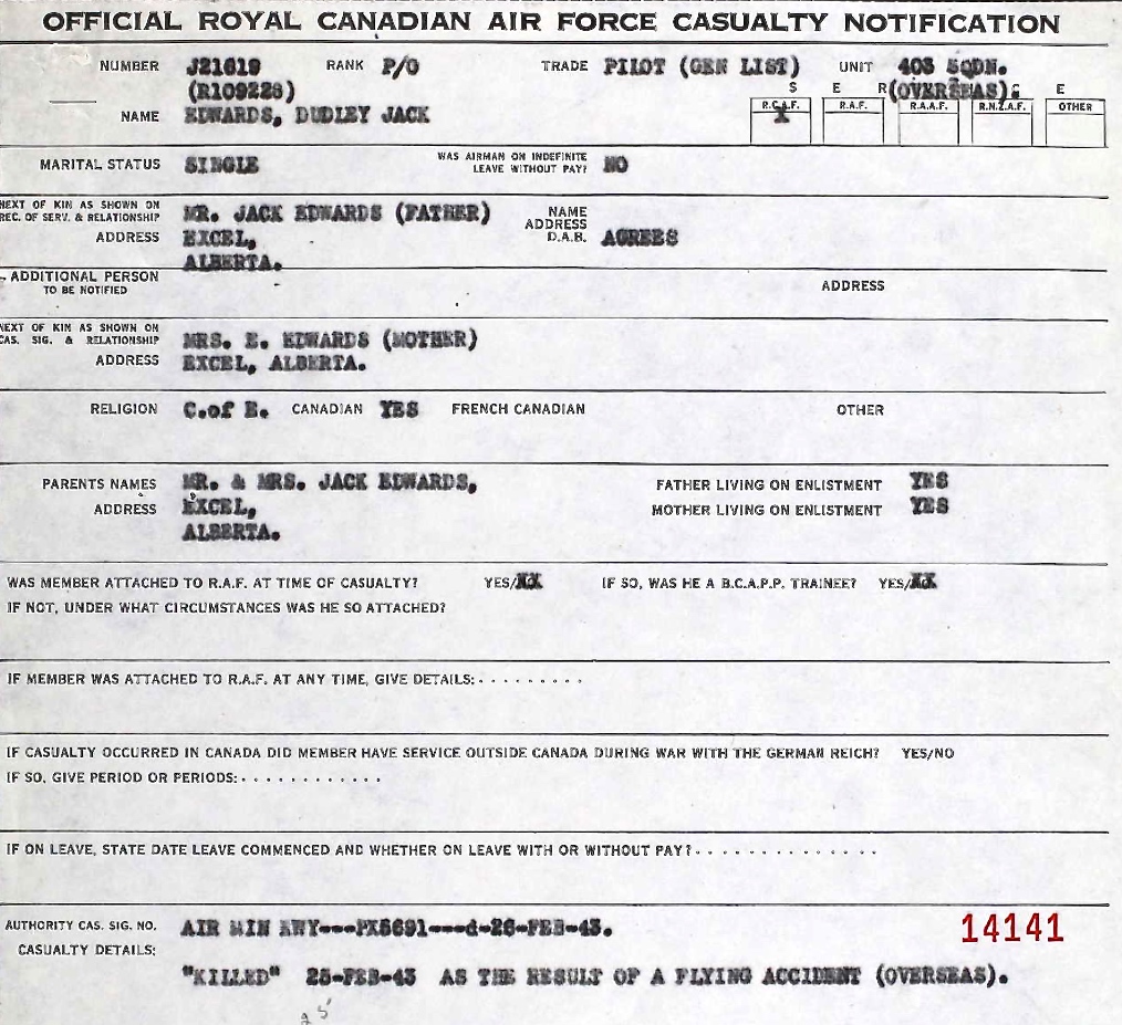 Casualty Notification Form