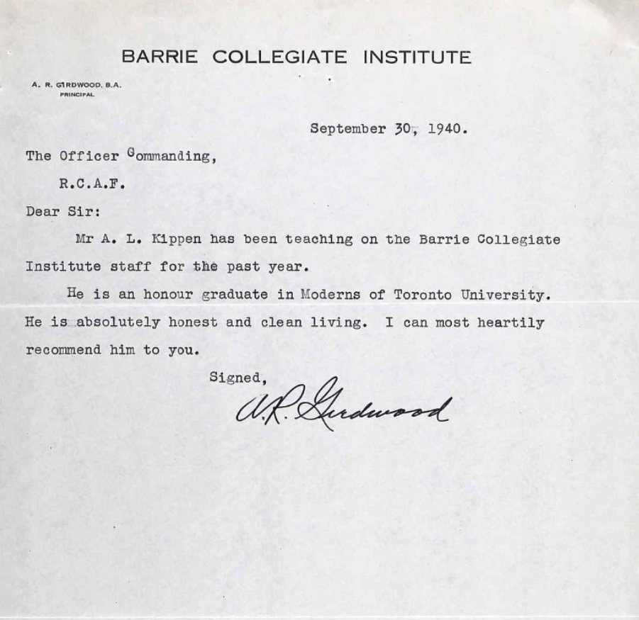 Letter of recommendation