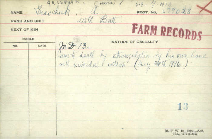 Circumstances of Death Registers