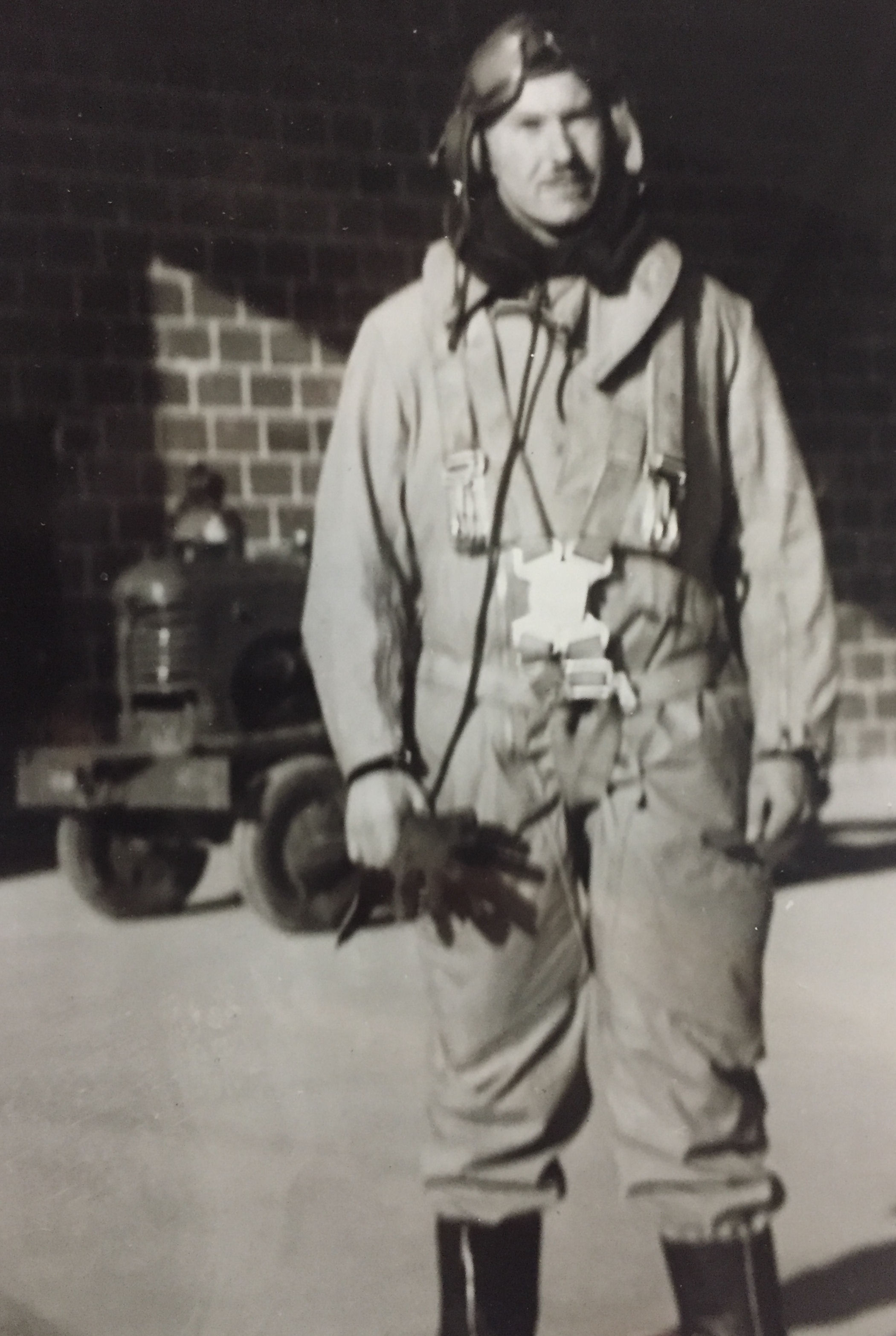 Photo of Harding James Stuart in his flight suit