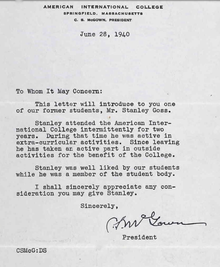 Letter of recommendation