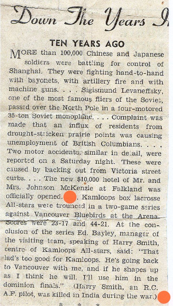 Harry Smith Lacrosse Career