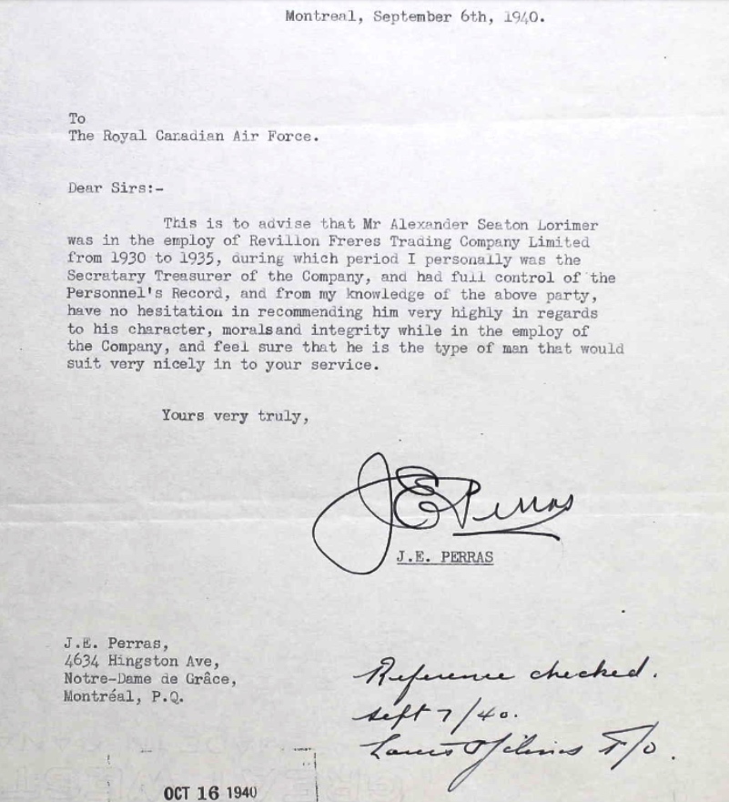 Letter of recommendation