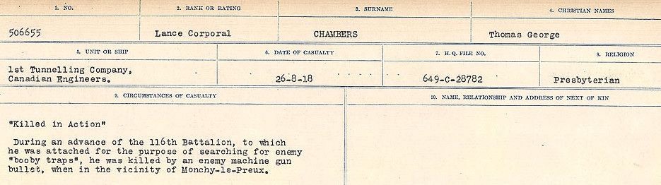 Circumstances of Death Registers