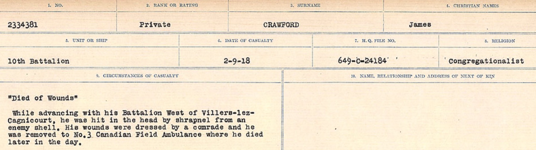 Circumstances of death registers
