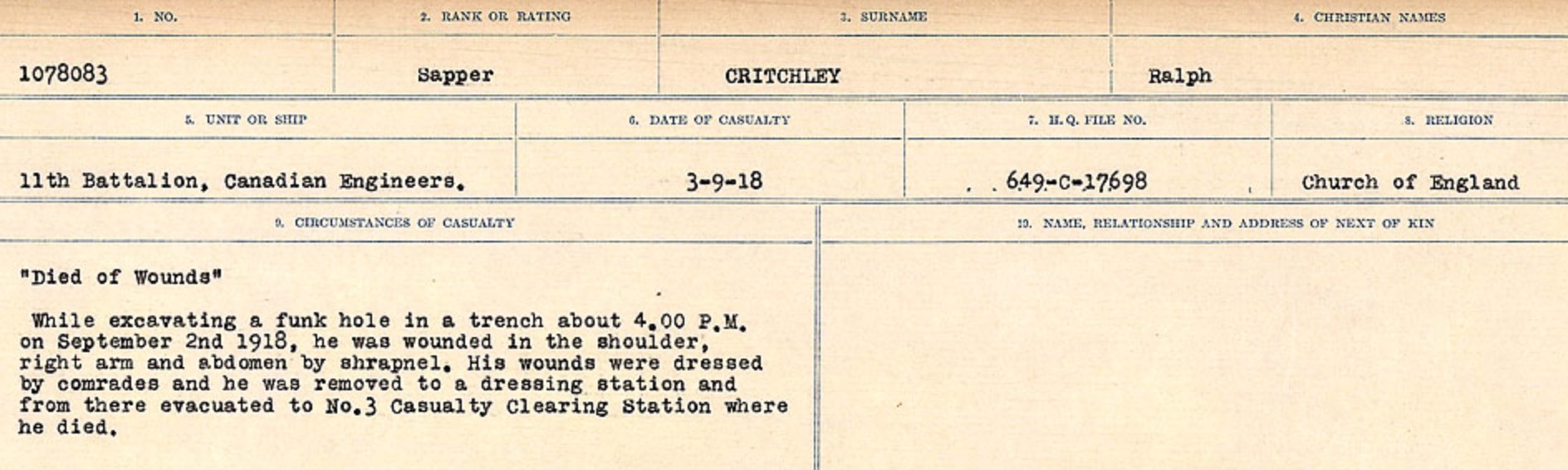 Circumstances of death registers