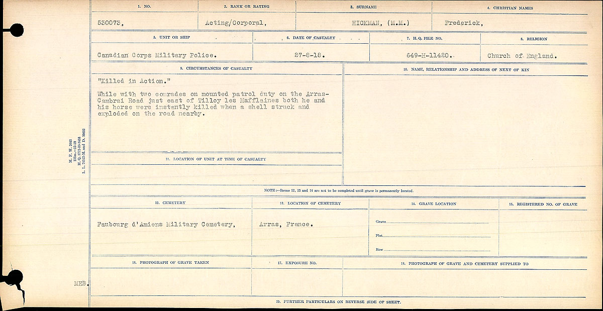 Circumstances of death registers