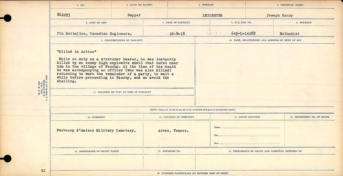 Circumstances of death registers