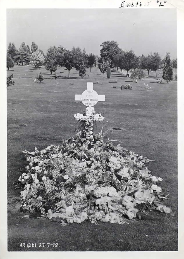 Temporary grave marker