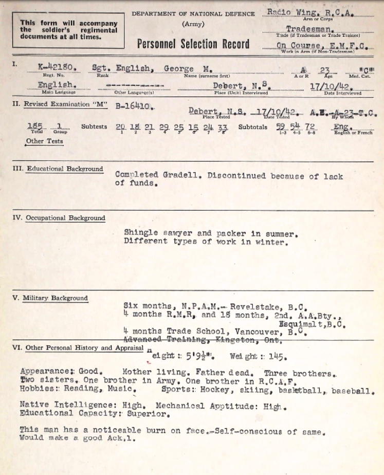 Personnel Selection Form