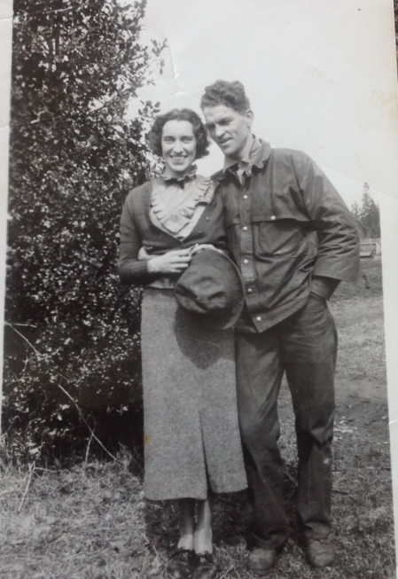 Bob with his cousin Alma Barry
