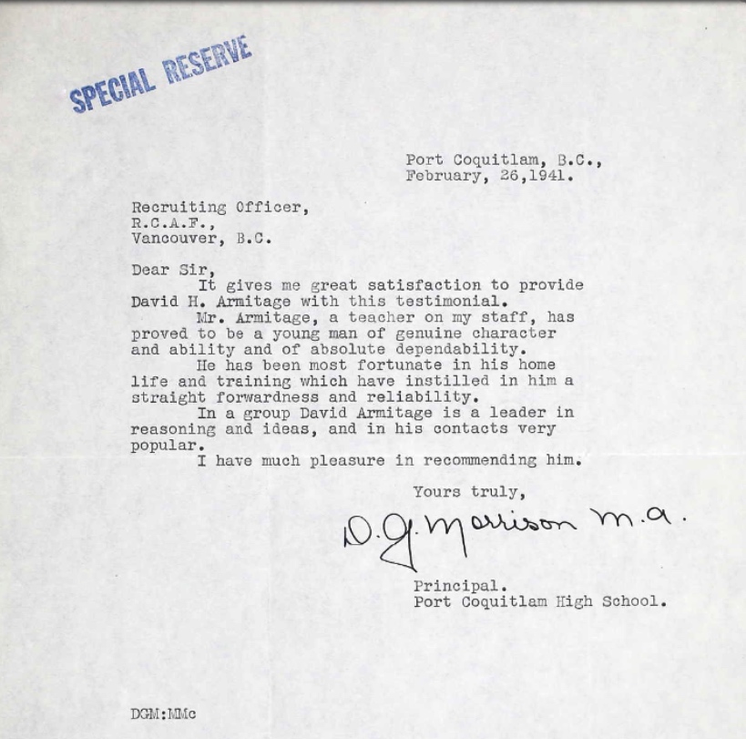 Letter of recommendation