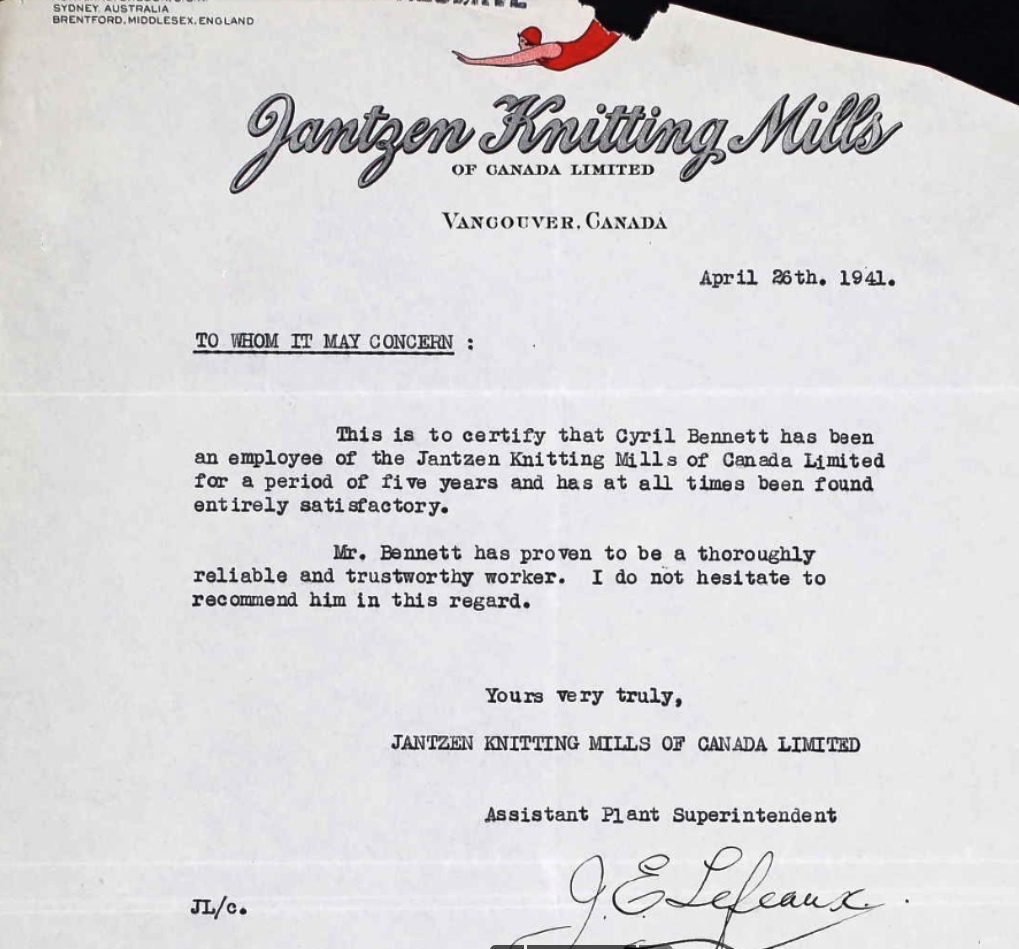 Letter of recommendation