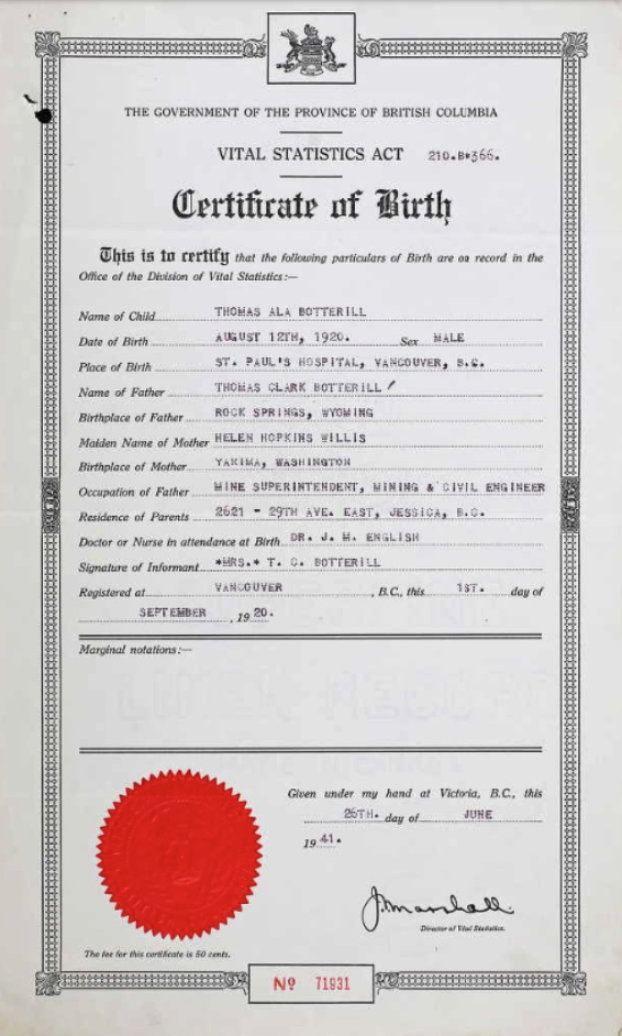 Birth Certificate