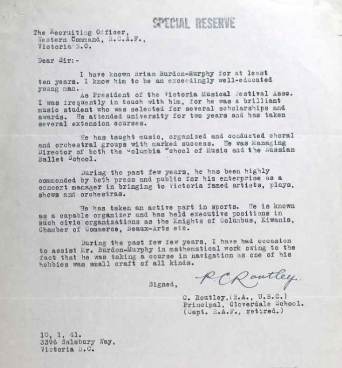 Letter of recommendation