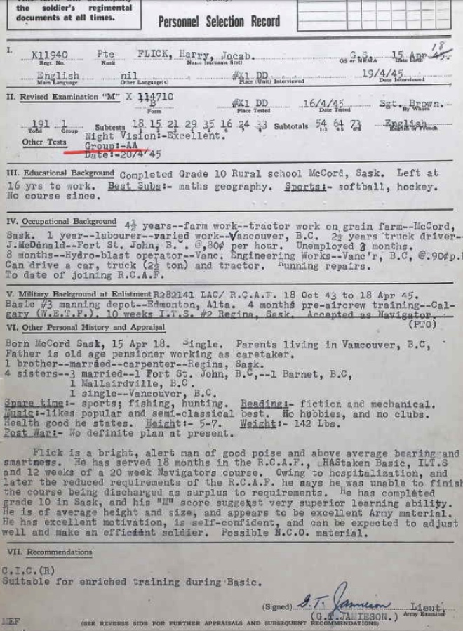 Personnel Selection Form