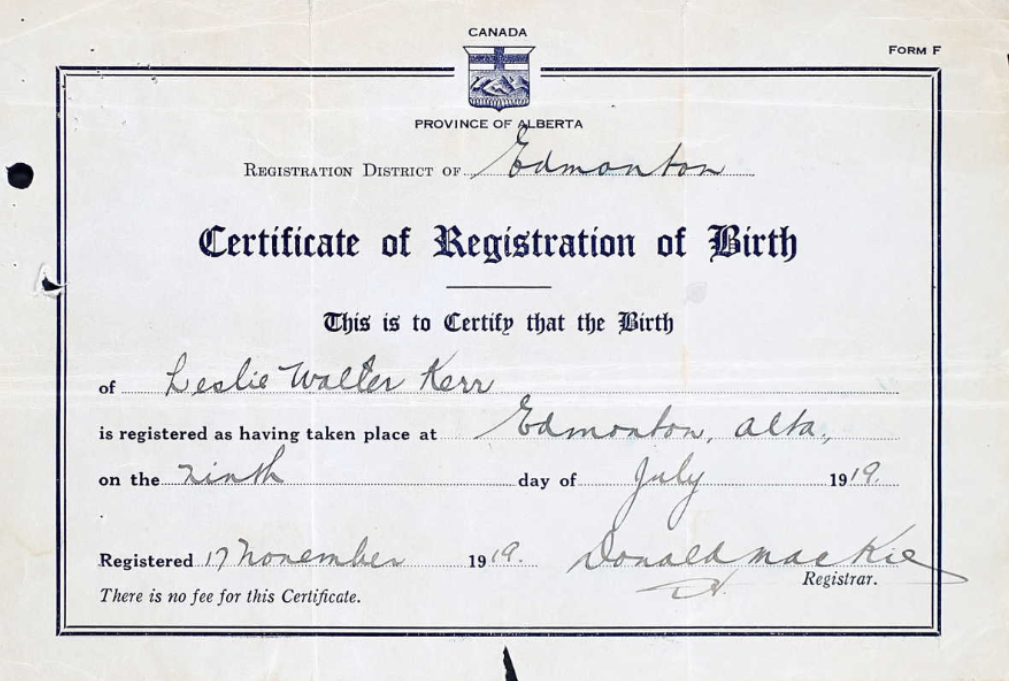 Birth certificate