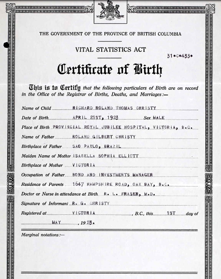 Birth Certificate