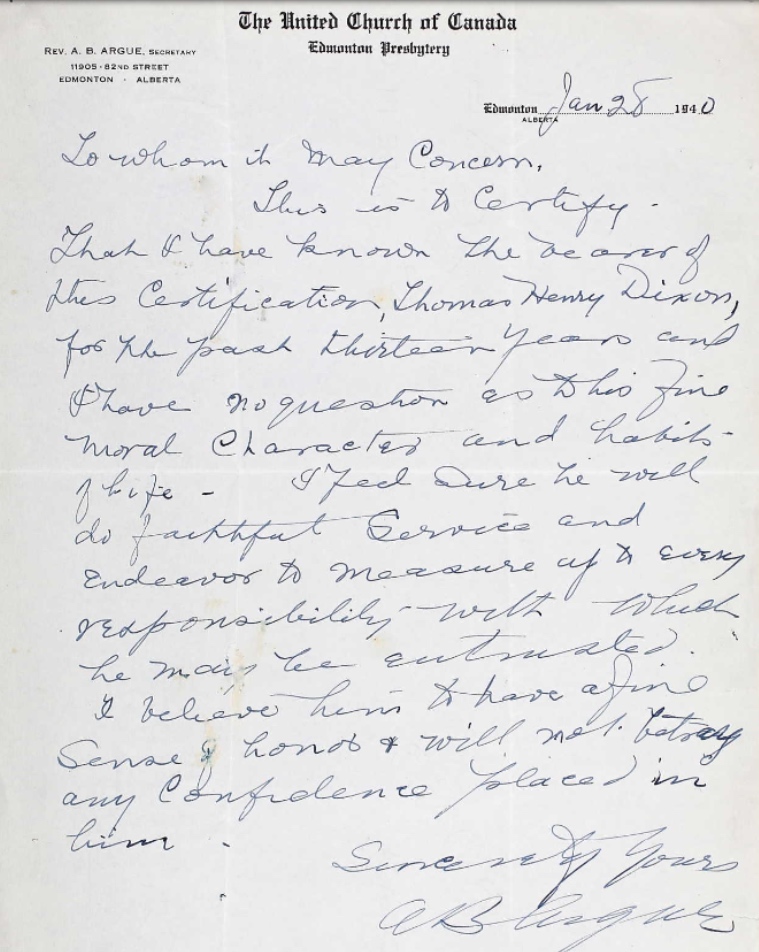 Letter of Recommendation