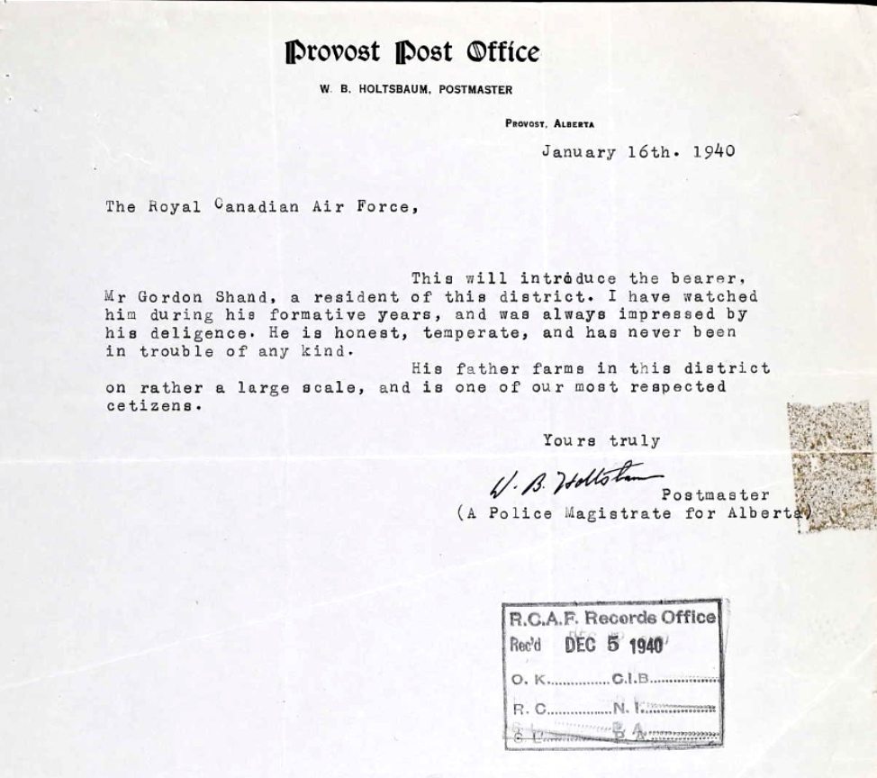 Letter of recommendation