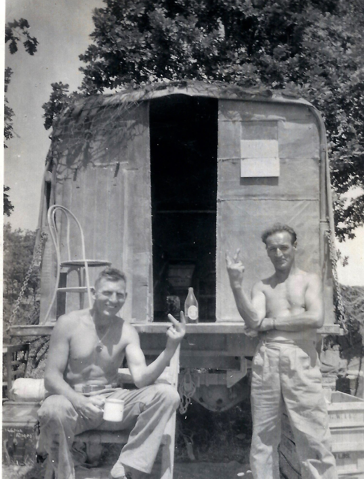 Photo of Gustav on the left