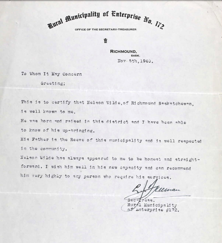 Letter of recommendation