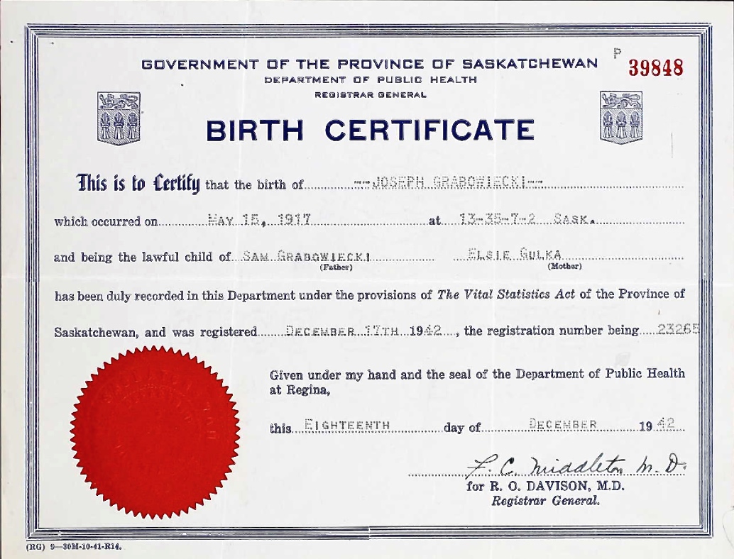 Birth Certificate