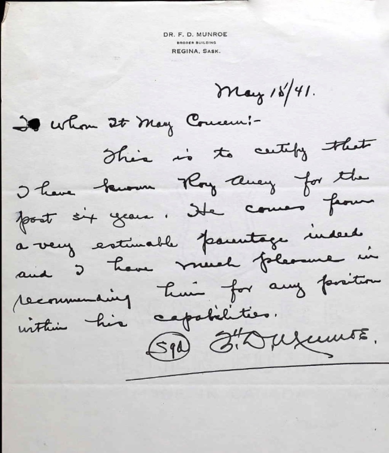 Letter of recommendation