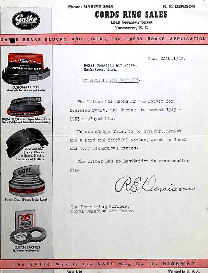 Letter of recommendation