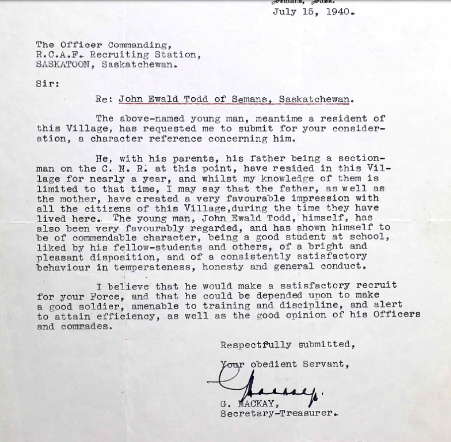 Letter of recommendation