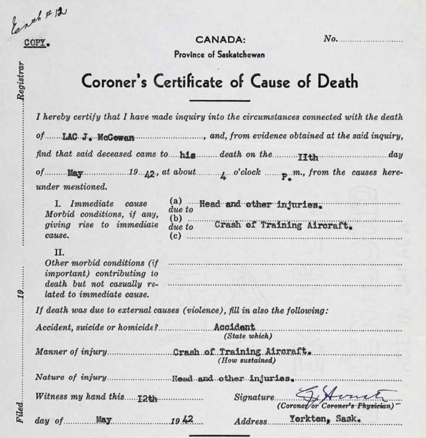 Circumstances of death